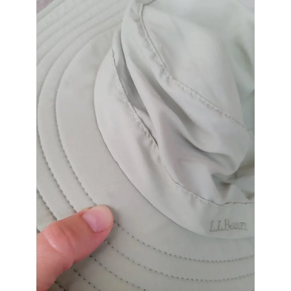 LL Bean Bucket Hat Tan Sun Beach‎ Fishing Sun Neck Cover Hiking Small